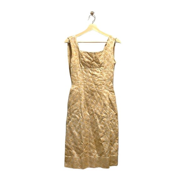 Vintage Gold Midi Dress - Picture 2 of 12